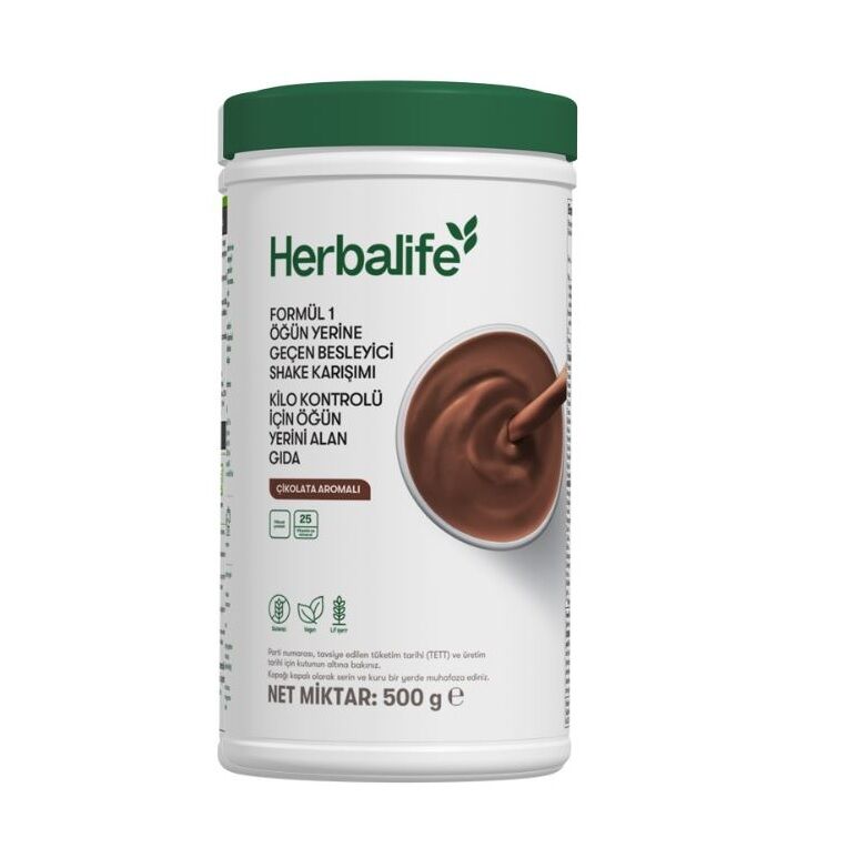 Herbalife Formül 1 Öğün Yerine Geçen Besleyici Shake Karışımı-Çikolata Aromalı 500 gram