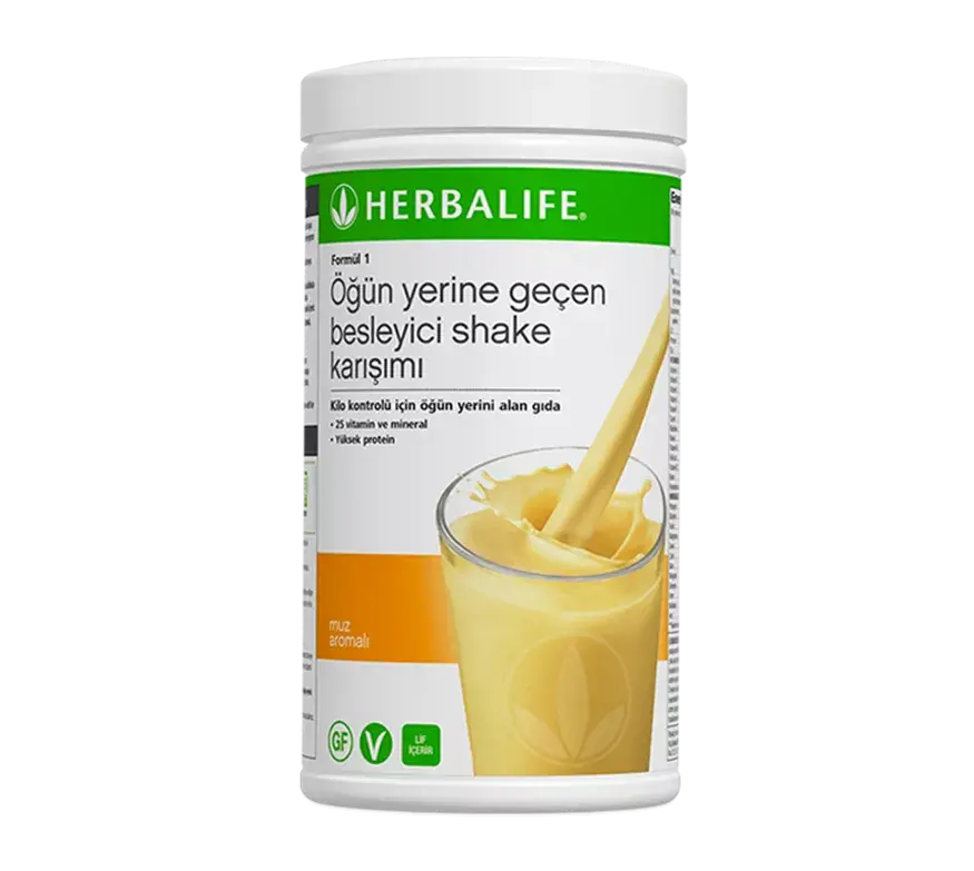 Herbalife Formül 1 Öğün Yerine Geçen Besleyici Shake Karışımı-Muz Aromalı 500 gram